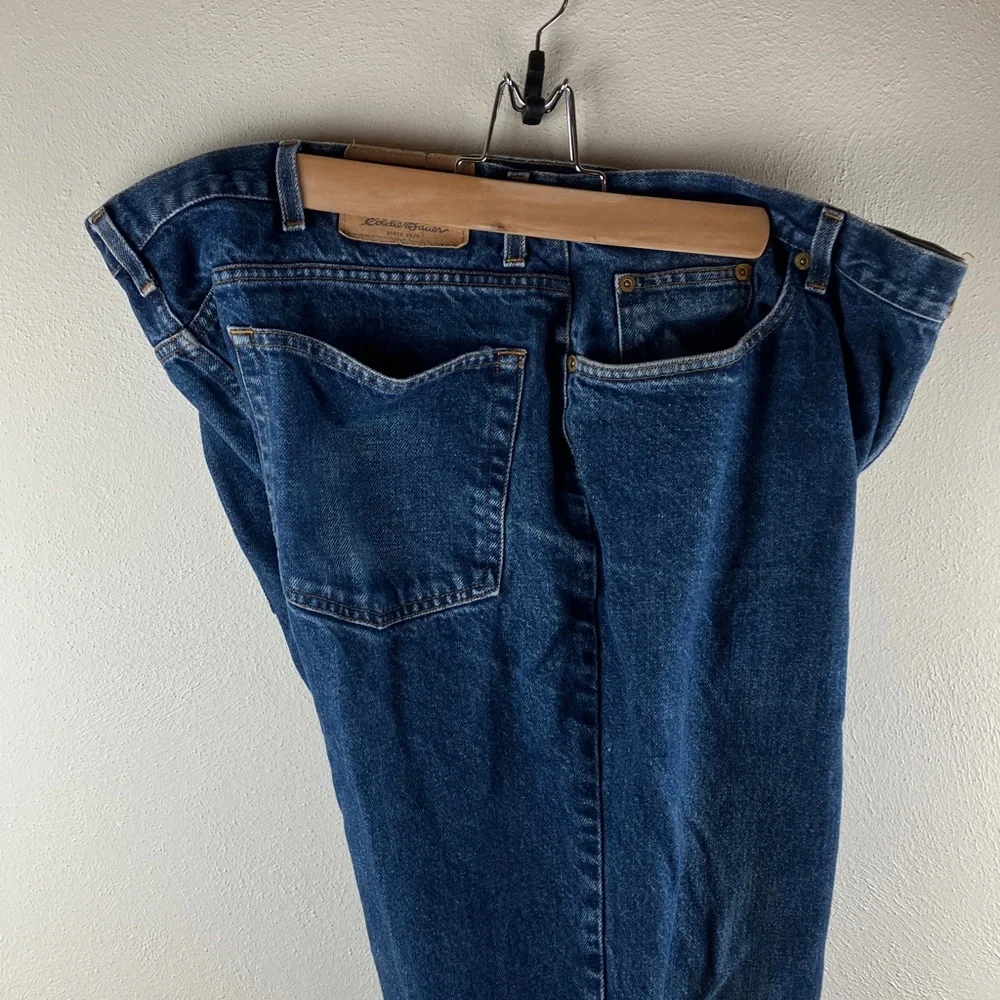 Eddie Bauer Authentic Denim Jeans in a Medium-to-Dark Blue Wash Size: 42x30